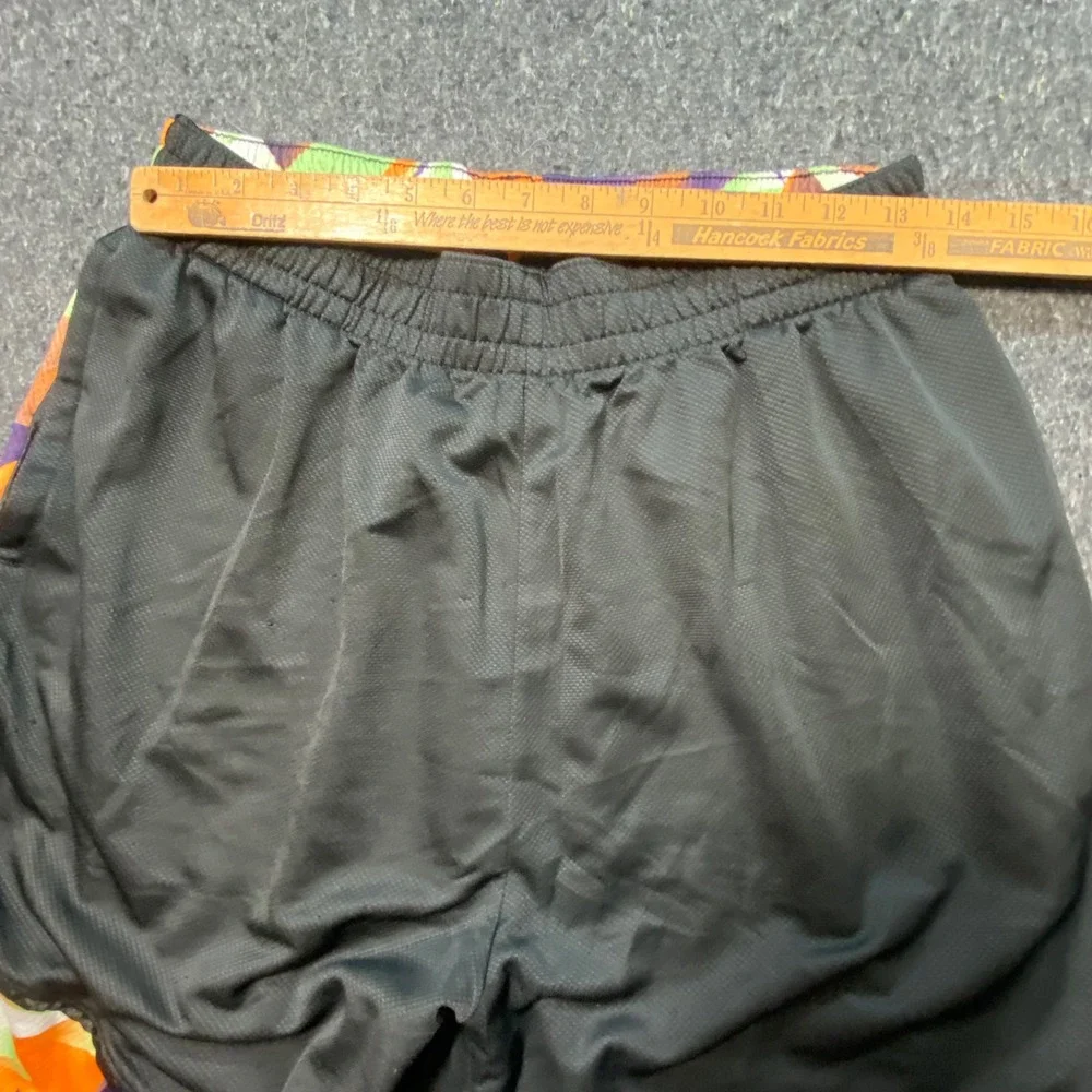 Jordan Basketball Shorts L Large Mens Black Orange Geometric Print Jumpman‎ Mesh